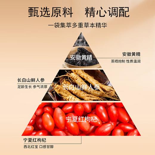 【温和好吸收】纯耕 人参黄精枸杞原浆饮 30ml/袋 商品图3
