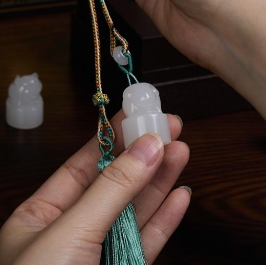 （可定制印面，配赠印泥）西泠印社·十二生肖白玉印章 ，阿富汗白玉打造，十二生肖款式可选 商品图12
