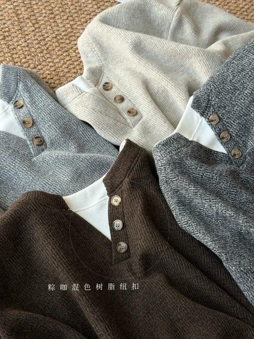 【带品牌防伪标】罗蒙·男士亨利领假两件毛衣｜一件穿出高级层次，松弛有腔调，很老钱！【3-5天发货】 商品图1