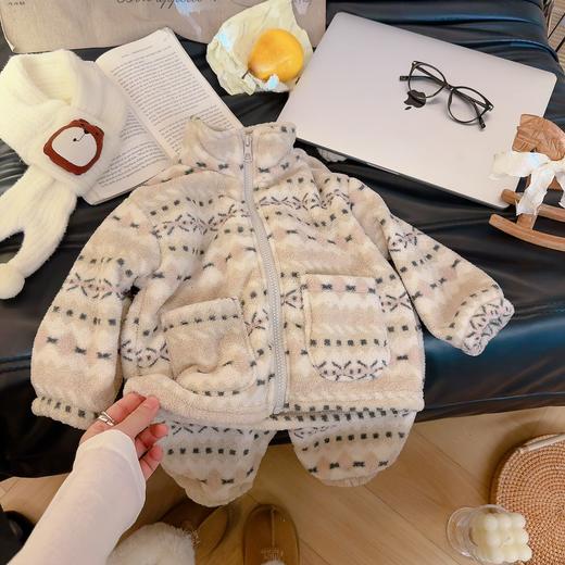 儿童亲子加绒睡衣冬季男女童加厚保暖家居服套装80-160★娃娃优选 商品图4