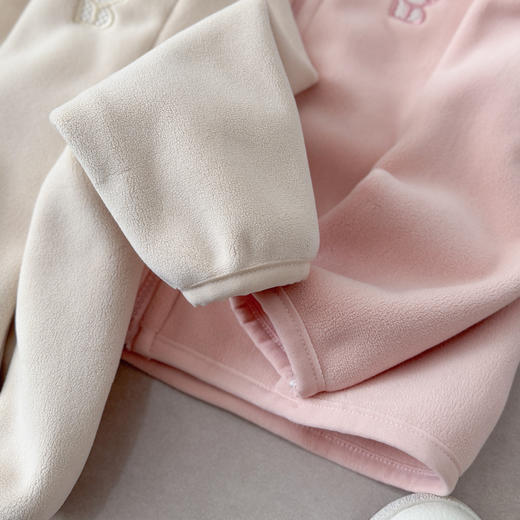 儿童秋冬拉链奥粒绒外套校服神器秋冬刺绣立领开衫男童女童上衣★爱宝好物 商品图5