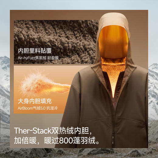 【蕉下精选】蕉下男士三合一气绒冲锋衣（高暖）LS00426 商品图3