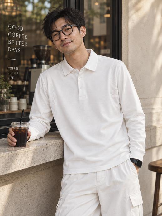 STIU男士秋冬长袖 Polo | 商务专柜级质感，软糯顺滑的触感贴身穿超舒服！ 商品图2