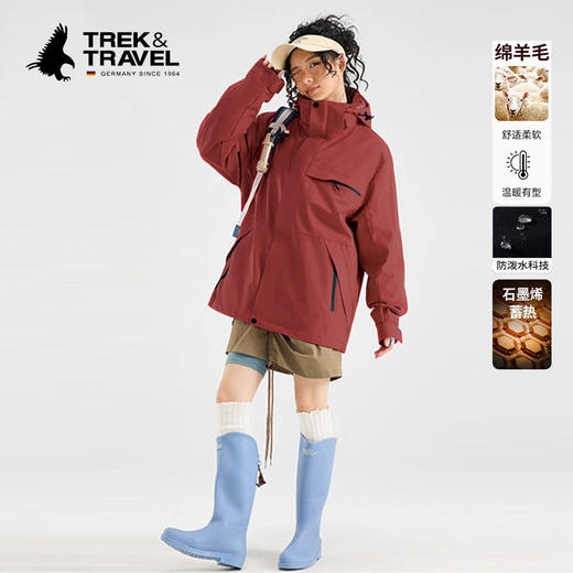 热卖！冬季轻暖款！飞鹰 绵羊毛冲锋外套 舒适柔软 温暖有型 男女同款 7色可选 商品图10