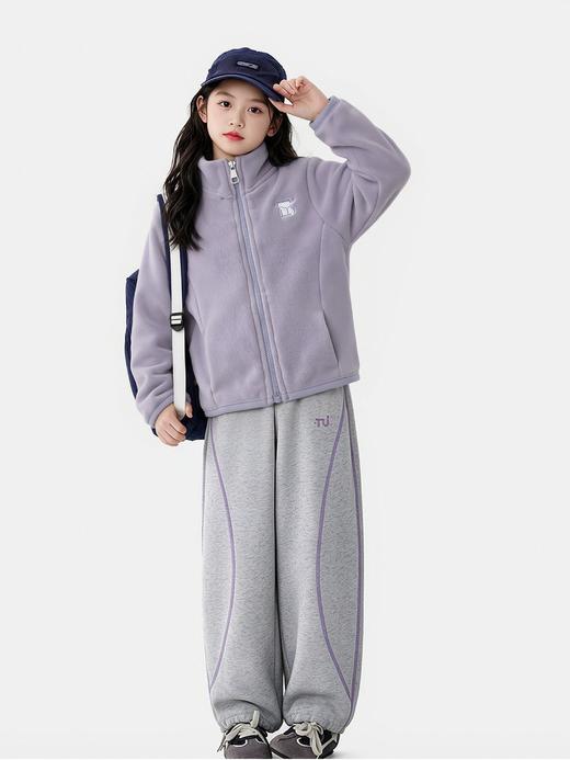 儿童秋冬拉链奥粒绒外套校服神器秋冬刺绣立领开衫男童女童上衣★爱宝好物 商品图7