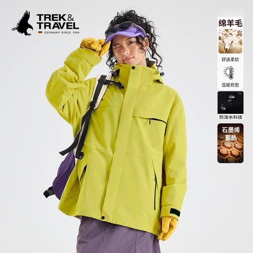 热卖！冬季轻暖款！飞鹰 绵羊毛冲锋外套 舒适柔软 温暖有型 男女同款 7色可选 商品图7
