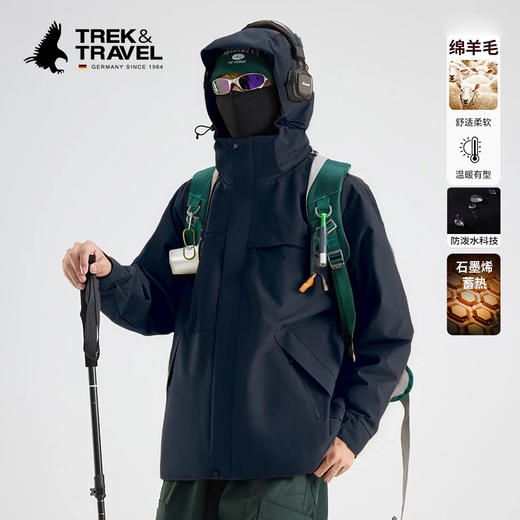 热卖！冬季轻暖款！飞鹰 绵羊毛冲锋外套 舒适柔软 温暖有型 男女同款 7色可选 商品图2