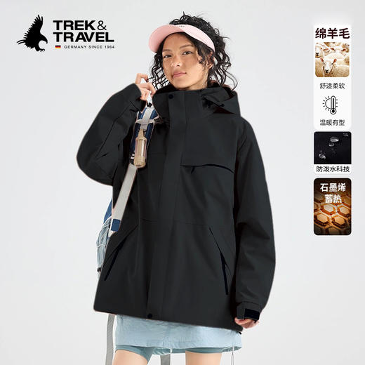 热卖！冬季轻暖款！飞鹰 绵羊毛冲锋外套 舒适柔软 温暖有型 男女同款 7色可选 商品图8