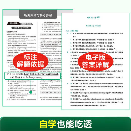 初中英语听力提分训练(全2册）六七八九年级上海学生英文报主编听力专项训练赠外教真人音频高频热考话题中考新趋势 商品图4