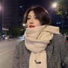 韩系氛围感！【亲肤柔软 百搭显白】围巾女条纹百搭日系纯色毛线加厚秋冬 冬季保暖针织围巾围脖长款 15种图案可选。wc★我有好货★我有好货 商品缩略图3