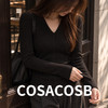 【简约设计 自带高级感】COSACOSB 人字纹羊毛V领长袖针织衫 细腻软糯 好看保暖 JS3699623 商品缩略图1