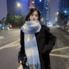 【虞书欣同款】围巾女冬季高级感加厚马海毛保暖格子围巾韩版百搭围脖潮 柔软舒适。wc★我有好货★我有好货 商品缩略图3