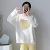 【暖心爱心设计！】秋冬加厚半边绒睡衣女 柔软蓄热宽松版型 少女感居家服两件套装.zc★我有好货★我有好货 商品缩略图2