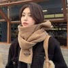 韩系氛围感！【亲肤柔软 百搭显白】围巾女条纹百搭日系纯色毛线加厚秋冬 冬季保暖针织围巾围脖长款 15种图案可选。wc★我有好货★我有好货 商品缩略图2