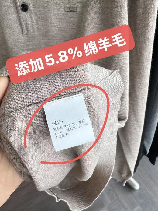 Hilnan&Bellne 哈蒙·班尼男士经典翻领羊毛针织POLO 260826 商品图5