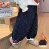童洛萌女童加绒加厚圆点休闲裤冬季新款宽松百搭长裤80-150★娃娃优选 商品缩略图3