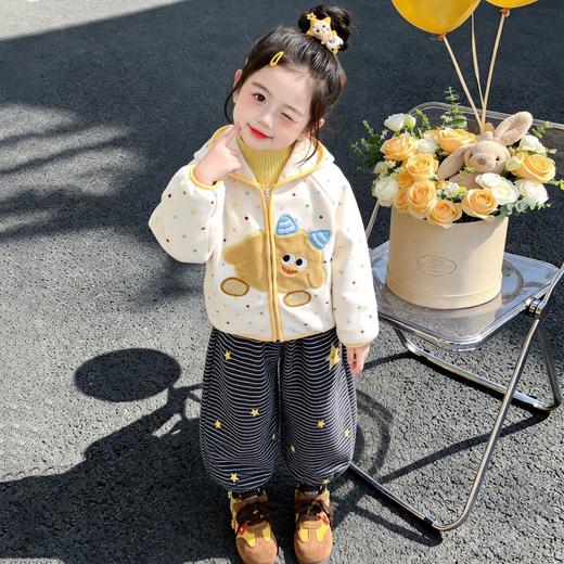 童洛萌女童冬季套装新款儿童外套裤子休闲加绒两件套80-150★娃娃优选 商品图4