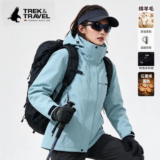 热卖！冬季轻暖款！飞鹰 绵羊毛冲锋外套 舒适柔软 温暖有型 男女同款 7色可选 户外羊毛棉衣 商品图5