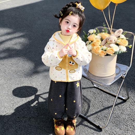 童洛萌女童冬季套装新款儿童外套裤子休闲加绒两件套80-150★娃娃优选 商品图5