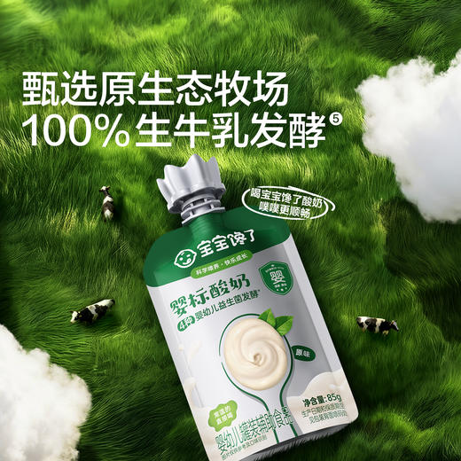 【宝宝馋了】婴幼儿酸奶（原味/黄桃味/西梅味/草莓味） 拒绝复原乳 送6月+宝宝辅食食谱 商品图0