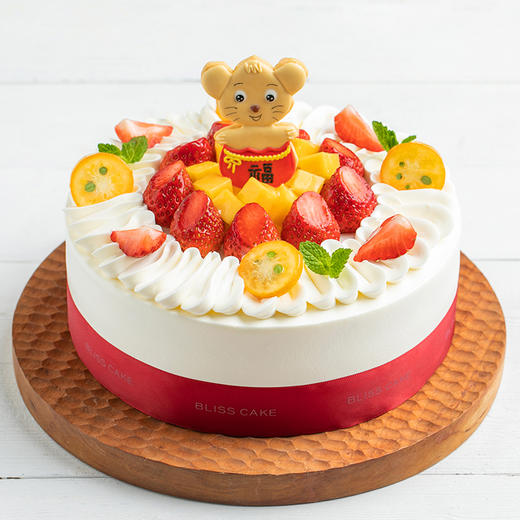 恭喜发财蛋糕萌趣福鼠多财多福红红火火洛阳