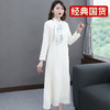 上海旗袍厂KDS-2188秋冬新款连衣裙套头打底长袖刺绣文艺棉显瘦女装 商品缩略图0