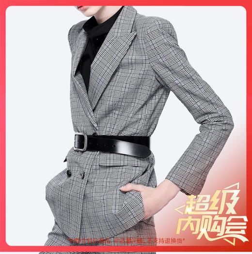 【超级内购会】灰色格纹西装套装1473310042-不支持退换 商品图1