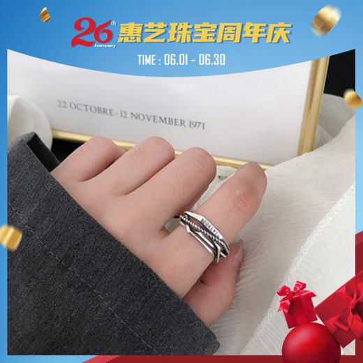 潮牌FOREVER复古银925戒指 商品图3