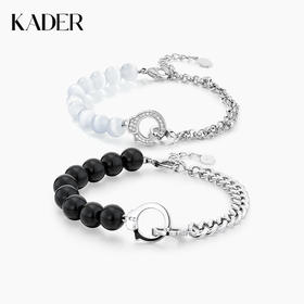 亲密环扣情侣手链X黑白色永远都是最搭的颜色