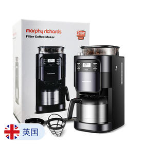 摩飞（Morphyrichards）美式经典咖啡机全自动预约滴漏磨豆豆粉两用 MR1028
