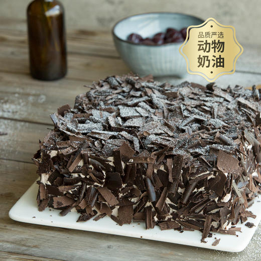 【巧克力控推荐】单恋黑森林蛋糕，两层黑樱桃酱夹心+三层巧克力蛋糕胚，令人一尝难忘（吉首幸福西饼蛋糕） 商品图0