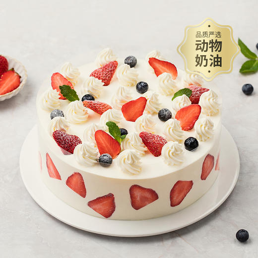 【香甜诱人】甜心莓莓蛋糕，草莓遇见蓝莓，甜美碰见微酸（广州幸福西饼蛋糕yj） 商品图0