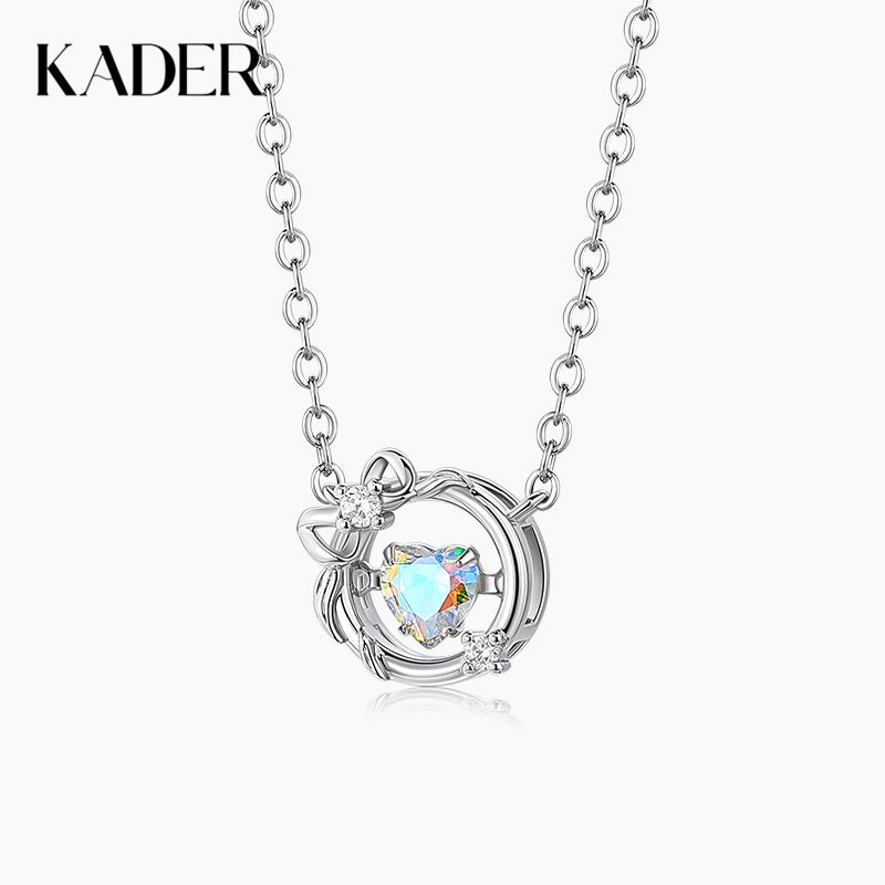 KADER卡蒂罗 魔法苹果 小众设计浪漫童话风 闪耀糖果纸色圣诞平安果 S925银 项链 女款 送礼 礼盒款