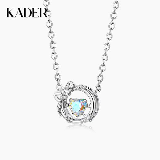 KADER卡蒂罗 魔法苹果 小众设计浪漫童话风 闪耀糖果纸色圣诞平安果 S925银 项链 女款 送礼 礼盒款 商品图0