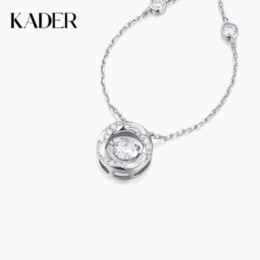 KADER卡蒂罗 心动光芒项链 S925银 气质简约ins小众设计女纯银轻奢小众设计款锁骨链2022年新款 商品图2