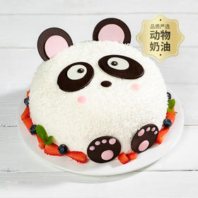 【熊猫嘟嘟】儿童蛋糕，胖嘟嘟的脑袋，憨厚可掬的外表 ，给生活增添一份童真与快乐。（深圳幸福西饼蛋糕）