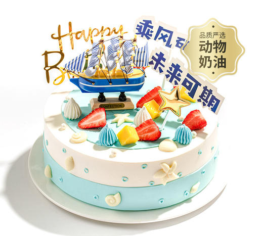 【乘风破浪蛋糕】未来可期，全力以赴，所向披靡（盐城） 商品图0