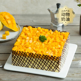 【超多芒果肉】芒果茫茫蛋糕，满满的新鲜芒果肉，超级满足（福州+幸福西饼蛋糕HD）