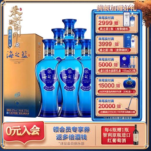 洋河海之蓝 42度 375mL 整箱6瓶装（新老版本随机发货） 商品图0