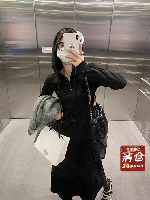 【179元任选2件】最后一波现货！2色连帽连衣长裙 商品图3