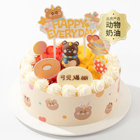 【可爱爆棚】熊熊可爱多蛋糕，水果堆满蛋糕，孩子喜欢的清甜滋味（深圳幸福西饼蛋糕Y）
