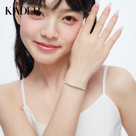 KADER卡蒂罗 满天星竹节 S999银 可推拉调节手镯 女款 轻奢时尚小众设计 浪漫清新百搭款配饰送礼物礼盒款