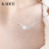 KADER卡蒂罗 冰晶丝带结项链 925银闪锆蝴蝶结浪漫简约设计锁骨链 梦幻温柔气质百搭配饰 送女友礼物 礼盒装 商品缩略图0