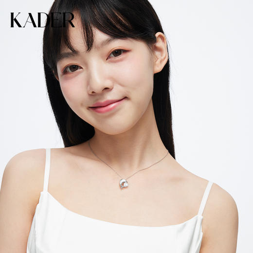 KADER卡蒂罗 海豚湾恋人项链 S925银轻奢纯欲风穿搭趣味灵动造型设计锁骨链 浪漫闪耀璀璨款配饰精致百搭 送闺蜜同款女生 商品图0