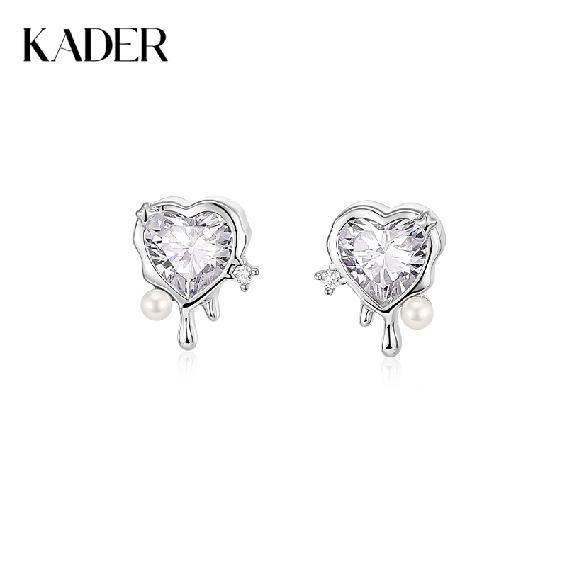 KADER卡蒂罗  925银轻奢时尚经典百搭设计耳饰 甜美可爱浪漫吸睛约会穿搭配饰 闺蜜款礼物礼盒装