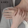 KADER卡蒂罗 小王子和玫瑰对戒 S925银开口可调节一对 个性可爱情侣戒指 银白色 爱与玫瑰对戒情侣款戒指 商品缩略图1