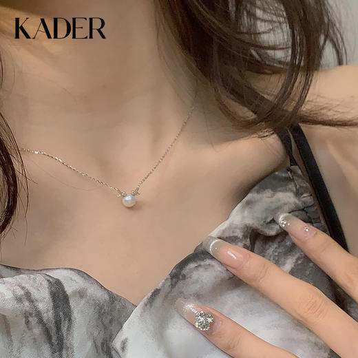 KADER卡蒂罗 小鹿角项链 S925银萌趣鹿角造型设计吉祥好运锁骨链 梦幻可爱珍珠款配饰温柔百搭 闺蜜同款女生款礼盒 商品图0