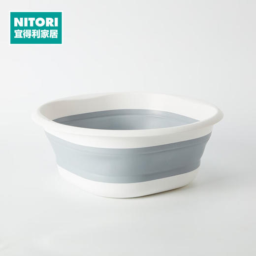 折叠脸盆 三石 灰白色 约26cm/32cm/38cm 商品图0