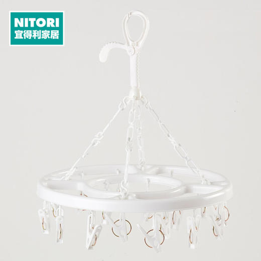 纯白圆形18头晾衣夹 商品图0