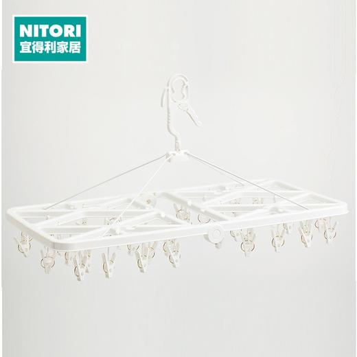 纯白防滑塑料可折叠40头晾衣夹40P NW 商品图0